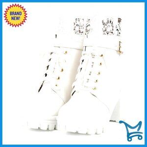 Chunky Platform High Heel Ankle Boots Lace Up Buckle Gothic Punk Shoes